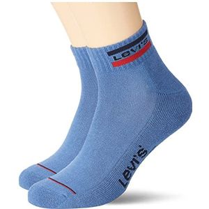 Levi's Tangerine Tango/Oatmeal, uniseks sneakersokken, maat 35/38