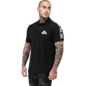 Lonsdale Poloshirt voor heren, normale pasvorm setter, zwart/wit, 3XL, 117546