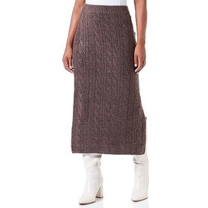 TILDEN Dames gebreide midirok 39431312, donkerbruin, M/L, donkerbruin, M-L