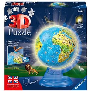 3D Puzzel Globo Night Edition (180 stuks, aardrijkskunde in het Engels)
