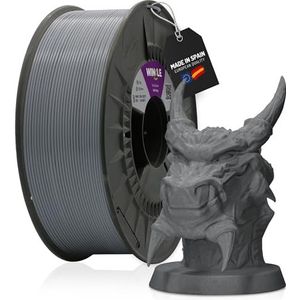 HOKLE PLA PRO Filament, 1,75 mm, asgrijs, spoel met 1 kg, hoge maatnauwkeurigheid voor 3D-printen, mechanische sterkte en uitstekende thermische bestendigheid, HDT van 95 °C, zeer gedetailleerd