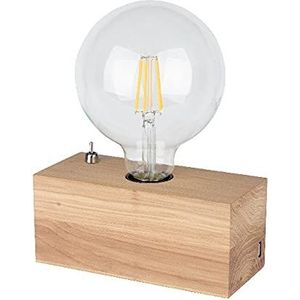 Homemania HOMBR_0193 tafellamp Shape Basis, bureau, nachtkastje, hout, 8 x 8 x 18 cm