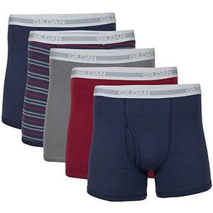 Gildan Heren Korte Been Boxer Slip Multipack, Gemengd Blauw (5-pack), XXL