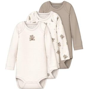 Name it baby Unisex Nbnbody 3P Ls Jet Stream Bear Noos (3-pack), Jet Stream, numeric_86
