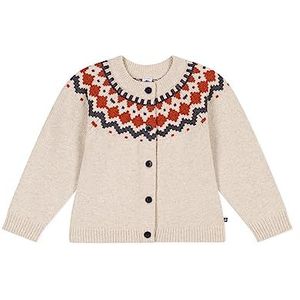 Petit Bateau Cardigan voor meisjes, Montelimar Beige/Multico, 3 Jaren