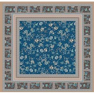 Bassetti Tafelkleed Genova B1 van 100% katoen in de kleur blauw, afmetingen: 170cm x 170cm, 9324150