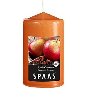 SPAAS Geurende cilinderkaars 60/100 mm, ± 25 uur - Apple Cinnamon