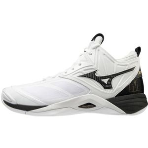 Mizuno Heren 430300.0090.10.0850 Wave Momentum Mid Volleybal Schoen 8 1/2 (0850), Wit Zwart, 46.5 EU