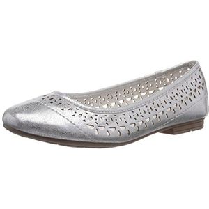 Softline 22165 dames gesloten ballerina's, Zilver Silver 941, 36 EU Breed