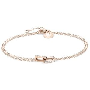 Liebeskind Berlin LJ-1471-B-20 IP Armband met schakelhanger, roségoud, 20 cm, Roestvrij staal, Geen edelsteen