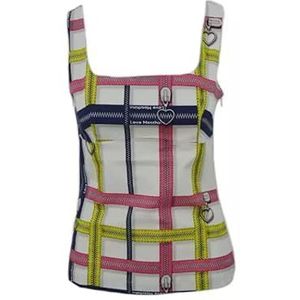 Love Moschino Dames Mouwloos TOP, Wit, 38, wit, 38