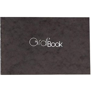 Clairefontaine 975803C Graf'Book 360° (met draadstiksel, liggend formaat, 11 x 17 cm, 100 g, zuurvrij, pH-neutraal), 1 stuk, zwart