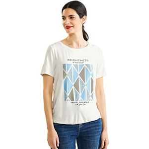 Street One Damesshirt met korte mouwen, off-white, 34