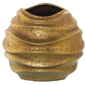 Alexandra House Living Gouden vaas, keramiek, 25 x 26 x 21 cm