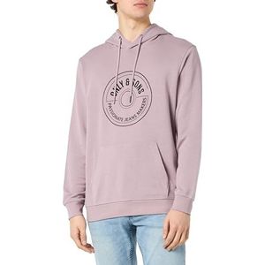 ONLY & SONS Onslamer Reg Interlock Sweatshirt met capuchon voor heren, Nirvana, M