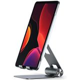 SATECHI R1 Aluminium Verstelbare en Opvouwbare Tablet Standaard – Compatibel met 2019 iPad/2018 iPad Pro, iPhone 12 Pro Max/12 Mini/12, 11 Pro Max/11 Pro, Samsung S10 Plus/S10 (Ruimtegrijs)