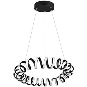 Trio Leuchten LED hanglamp Curl 325110132, metaal zwart mat, incl. 33 watt LED, Switch Dimmer