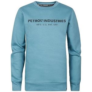 Petrol Industries Trui voor jongens, ronde hals, sweatshirt voor kinderen, Lichtblauw, 6 jaar