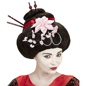 Widmann wdm93335 – pruik Geisha met bloemen en eetstokjes, meerkleurig, één maat