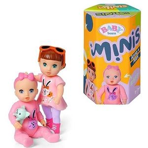 BABY born Minis Online Dubbelpak 2 Alex en Anna 906033-6,5cm pop met kleurwisseleffecten en 7cm pop met afneembare zonnebril - geschikt voor kinderen vanaf 3+ jaar.