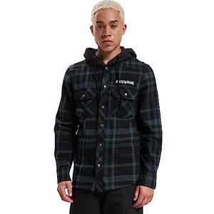 Brandit tops heren overhemden, zwart/groen, XL