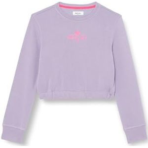 Replay Sweatshirt voor meisjes, korte katoenmix, paars (Lillac 517), 6 jaar, 517 Lillac, 6 Jaren