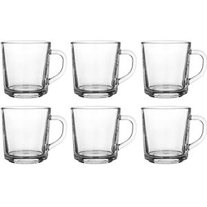 Glasmark Krosno Latte Macchiato Glazen Cappuccino Set Theeglazen Set Met Handvat Dessertglazen Waterglazen Koffieglazen Glühweinglazen Ijskoffieglazen Glühweinbekers Grogglazen 6X 250 Ml