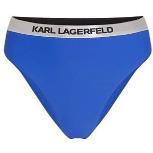 KARL LAGERFELD Logo High Waist Bottoms, Dazzling Blue, XS, blauw, XS