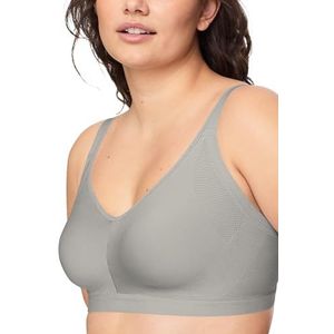 Warner's Easy Does It® Rm3911a Beha, onderarm-gladmakend met naadloze stretch, zonder beugel, licht gevoerde comfort-beha, Grijze Hei, XXL