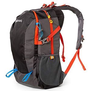 Blnbag S2 - Lichtgewicht fietsrugzak, sportrugzak, reisrugzak voor kamperen + wandelen, rugzak vrijetijdsrugzak met 2 hoofdvakken, unisex, 15 liter, Black Anthrazit