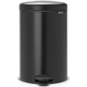 Brabantia NewIcon Prullenbak, Kunststof Binnenemmer, Matt Black, 20 Liter