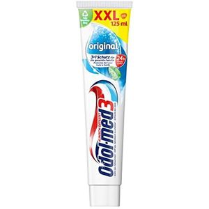 Odol-med3 Original Tandpasta, tandpasta met 3-in-1 bescherming voor sterke tanden, gezond tandvlees en frisse adem, 125 ml