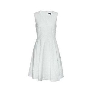 Tommy Hilfiger Dames A-lijn jurk NORMA Dress NS, knielang, effen, Ivoor (Snow White-pt 118), 40