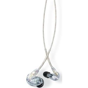 Shure SE215 PRO bedrade oordopjes - Professionele geluidsisolerende oortelefoons, helder geluid en diepe bas, enkele dynamische microdriver, veilige pasvorm in ear monitor, plus draagtas en passet -