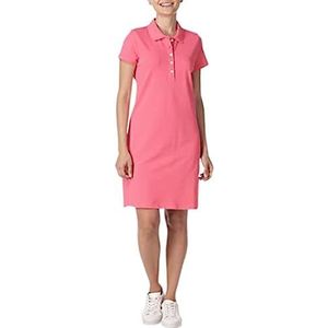 Nautica Easy Classic Damesjurk met korte mouwen, katoen, stretch, roze, rood, L, Rozerood, L