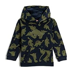 Koton Dinosaur bedrukte hoodie katoen trainingspak jongens, Marine Design (02C), 6-9 mesi