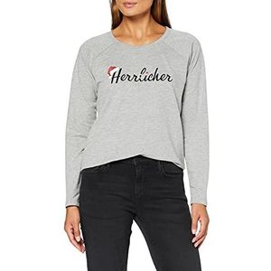 Herrlicher Dames Feliz Light Sweat Sweatshirt, grijs (Grey Melange 365), M