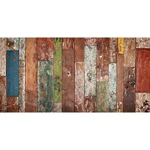 Viniliko industrieel houten Vinyltapijt, meerkleurig, 50 x 100 cm