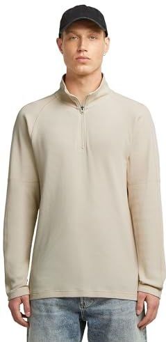 Tweeter Half Zip T-Shirt - Wit - Heren