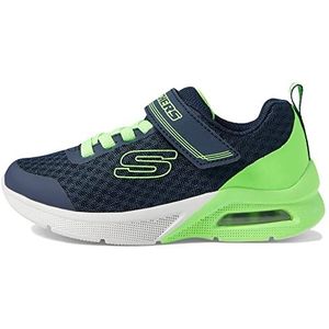 Skechers 403773l Nvlm Sneakers voor jongens, Navy Lime, 33 EU