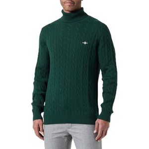 GANT Katoenen kabel Turtle Neck, Tartan Green, M