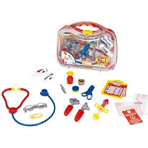 Theo Klein 4322 dokterskoffer #1 | Robuuste koffer met talrijke accessoires | Accessoires omvatten een batterijgevoede hartslagmeter en thermometer, stethoscoop, spuit en veel meer. | Speelgoed voor kinderen van 3 jaar en ouder