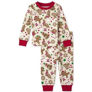 The Children's Place baby girls Family Matching Christmas Holiday Sets, Snug Fit 100% Cotton, Adult, Big Kid, Toddler, Pajama Set, Vanilla Gingerbread, 2T US