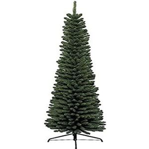 Kaemingk Pencil Pine, zachte pvc naalden, lange smalle kunstkerstboom, voor binnen, hoogte 180 cm, model: 680061
