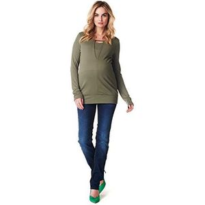 Noppies Dames Tee Nurs Ls Liz zwangerschapsshirt met lange mouwen, groen (Army C190), L