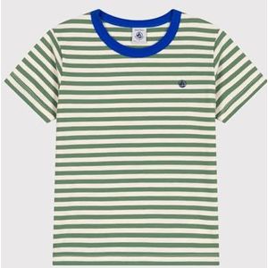 Petit Bateau T-shirt met korte mouwen voor jongens, Palmentuin/Avalanche, 5 Jaren