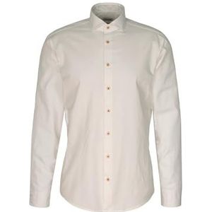 Seidensticker - Herenoverhemd - Ecru - 100% Katoen - Regular Fit