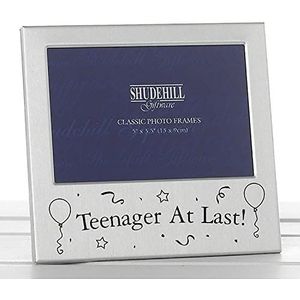 Shudehill 5"" x 3"" tiener bij laatste verjaardag fotolijst gelegenheid cadeau cadeau 72313, metaal, zilver, grootte 5"" x 3.5