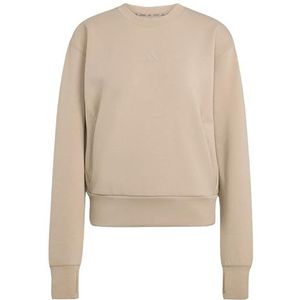 adidas Mujer D4T Workout Warm Up Crew Neck, chalky brown, XS