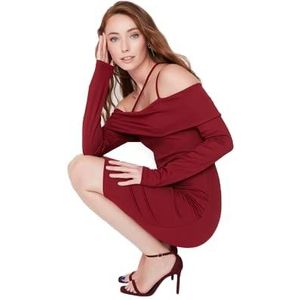 Trendyol Jurk - Bordeaux - Bodycon, Bordeaux, 62